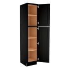 Craftsman Black Shaker Utility Cabinet 18"W x 90"H Midlothian - RVA Cabinetry