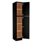 Craftsman Black Shaker Utility Cabinet 18"W x 96"H Midlothian - RVA Cabinetry