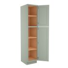 Craftsman Lily Green Shaker Utility Cabinet 18"W x 90"H Midlothian - RVA Cabinetry