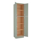 Craftsman Lily Green Shaker Utility Cabinet 24"W x 90"H Midlothian - RVA Cabinetry