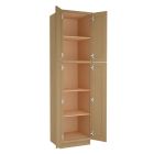 Craftsman Natural Shaker Utility Cabinet 24"W x 84"H Midlothian - RVA Cabinetry