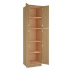 Craftsman Natural Shaker Utility Cabinet 24"W x 90"H Midlothian - RVA Cabinetry
