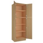 Craftsman Natural Shaker Utility Cabinet 30"W x 90"H Midlothian - RVA Cabinetry