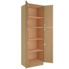 Craftsman Natural Shaker Utility Cabinet 30"W x 96"H Midlothian - RVA Cabinetry