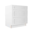 Craftsman White Shaker Drawer Base Cabinet 30" Midlothian - RVA Cabinetry