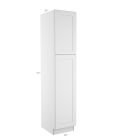 Colorado Shaker White Utility Cabinet 18"W x 90"H Midlothian - RVA Cabinetry