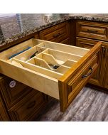 Cut-To-Size Wood Cutlery Tray Insert - Fits Best in B15, DB15-3 B18, or DB18-3 Midlothian - RVA Cabinetry