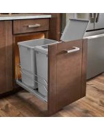 Undermount Waste Container Double 35qt - Fits Best in B18 Midlothian - RVA Cabinetry