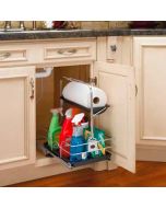 Removable Under-Sink Caddy With Chrome Basket- Fits Sink Base and Vanity Cabinets Midlothian - RVA Cabinetry