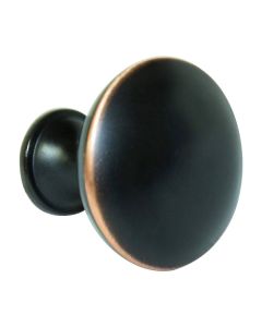 Oil-Rubbed Bronze Contemporary Metal Knob 1-1/8 in Midlothian - RVA Cabinetry