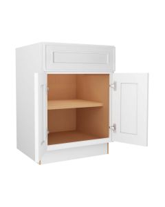 Craftsman White Shaker B24 - Double Door / Single Drawer Base Cabinet Midlothian - RVA Cabinetry