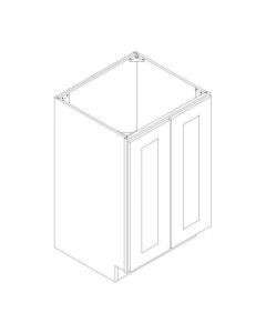 York Driftwood Grey Base Full Height Door Cabinet 24" Midlothian - RVA Cabinetry
