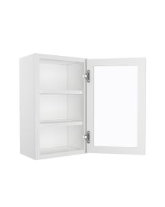 Bristol Linen Wall Open Frame Glass Door Cabinet 18"W x 30"H Midlothian - RVA Cabinetry