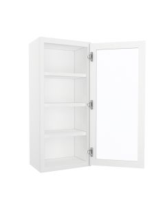 Bristol Linen Wall Open Frame Glass Door Cabinet 18"W x 42"H Midlothian - RVA Cabinetry