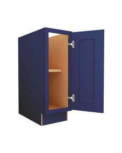 Navy Blue Shaker Base Full Height Door Cabinet 12" Midlothian - RVA Cabinetry