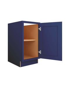 Navy Blue Shaker Base Full Height Door Cabinet 18" Midlothian - RVA Cabinetry