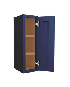 Navy Blue Shaker Wall Cabinet 9"W x 30"H Midlothian - RVA Cabinetry