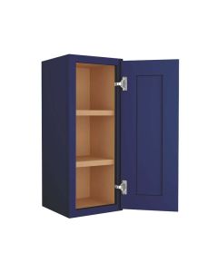 Navy Blue Shaker Wall Cabinet 12"W x 30"H Midlothian - RVA Cabinetry