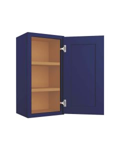 Navy Blue Shaker Wall Cabinet 15"W x 30"H Midlothian - RVA Cabinetry