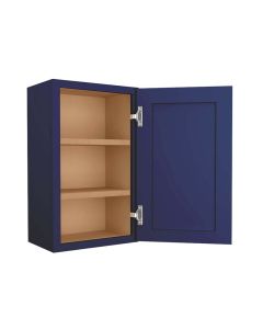 Navy Blue Shaker Wall Cabinet 18"W x 30"H Midlothian - RVA Cabinetry