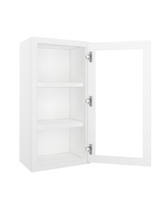 Charleston Linen Wall Open Frame Glass Door Cabinet 18"W x 36"H Midlothian - RVA Cabinetry