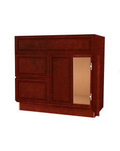 V3621D-L - Vanity Sink Base Drawer Left Cabinet 36" Midlothian - RVA Cabinetry