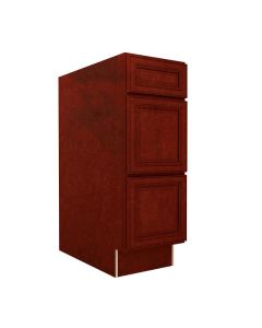 VDB1221-3 - Vanity Drawer Base Cabinet 12" Midlothian - RVA Cabinetry