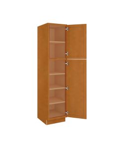 Charleston Toffee Utility Cabinet 18"W x 84"H Midlothian - RVA Cabinetry