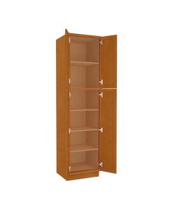 Charleston Toffee Utility Cabinet 24"W x 96"H Midlothian - RVA Cabinetry