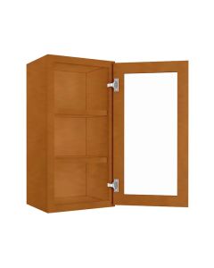 WM1530GDFI - Wall Glass Door Cabinet with Finished Interior 15" x 30" Midlothian - RVA Cabinetry