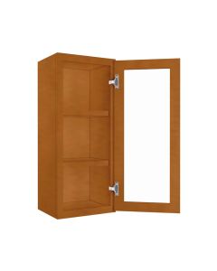 WM1536GDFI - Wall Glass Door Cabinet with Finished Interior 15" x 36" Midlothian - RVA Cabinetry