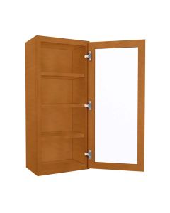 WM1842GDFI - Wall Glass Door Cabinet with Finished Interior 18" x 42" Midlothian - RVA Cabinetry