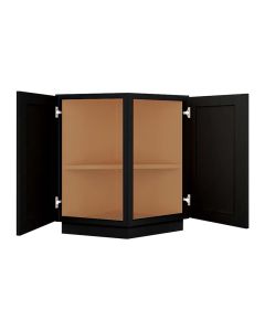 Craftsman Black Shaker Angle Base Cabinet 24" Midlothian - RVA Cabinetry