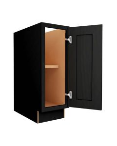Craftsman Black Shaker Base Full Height Door Cabinet 12" Midlothian - RVA Cabinetry
