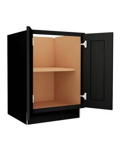 Craftsman Black Shaker Base Full Height Door Cabinet 24" Midlothian - RVA Cabinetry
