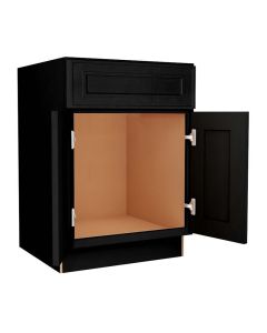 Craftsman Black Shaker Vanity Sink Base Cabinet 24" Midlothian - RVA Cabinetry