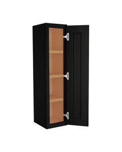 Craftsman Black Shaker Wall Cabinet 9" x 42" Midlothian - RVA Cabinetry