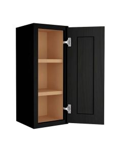 Craftsman Black Shaker Wall Cabinet 12" x 30" Midlothian - RVA Cabinetry