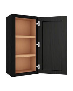 Craftsman Black Shaker Wall Cabinet 18" x 36" Midlothian - RVA Cabinetry