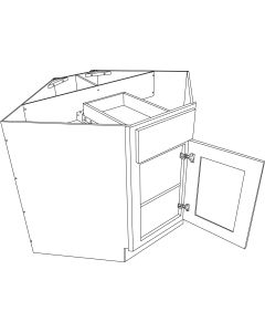 Diagonal Corner Sink Base Cabinet 36" Midlothian - RVA Cabinetry