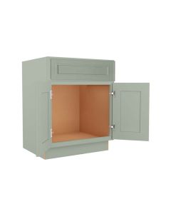 Craftsman Lily Green Shaker Vanity Sink Base Cabinet 27" Midlothian - RVA Cabinetry