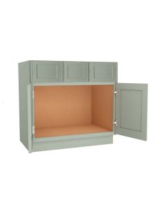 Craftsman Lily Green Shaker VB3621 - Vanity Base Cabinet Midlothian - RVA Cabinetry