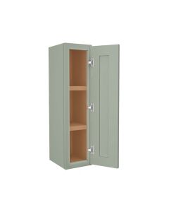 Craftsman Lily Green Shaker Wall Cabinet 9" x 36" Midlothian - RVA Cabinetry