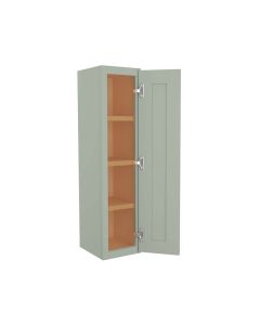 Craftsman Lily Green Shaker Wall Cabinet 9" x 42" Midlothian - RVA Cabinetry