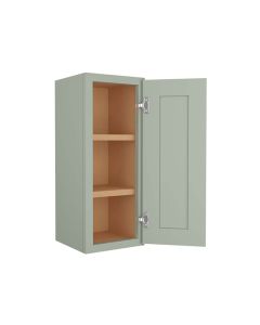 Craftsman Lily Green Shaker Wall Cabinet 12" x 30" Midlothian - RVA Cabinetry