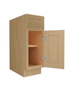 Craftsman Natural Shaker Base Cabinet 12" Midlothian - RVA Cabinetry