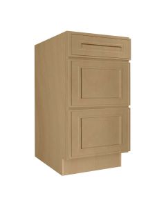 Craftsman Natural Shaker Drawer Base Cabinet 18" Midlothian - RVA Cabinetry