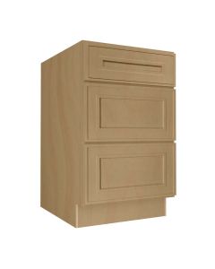 Craftsman Natural Shaker Drawer Base Cabinet 21" Midlothian - RVA Cabinetry