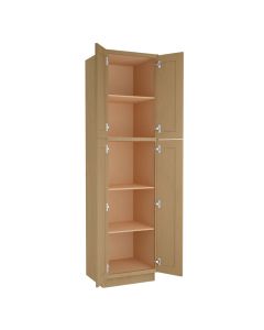 Craftsman Natural Shaker Utility Cabinet 24"W x 84"H Midlothian - RVA Cabinetry