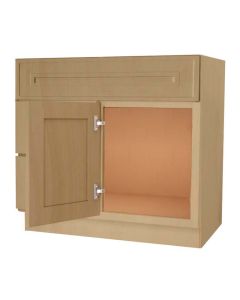 Craftsman Natural Shaker Vanity Sink Base Drawer Left Cabinet 30" Midlothian - RVA Cabinetry
